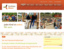 Tablet Screenshot of lernhaus-ahorn.de